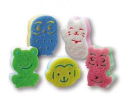 どうぶつスポンジ1P(縁起物)　アソート